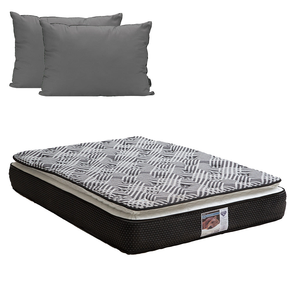 Colchon Spring Air Omega con Ropa de Cama