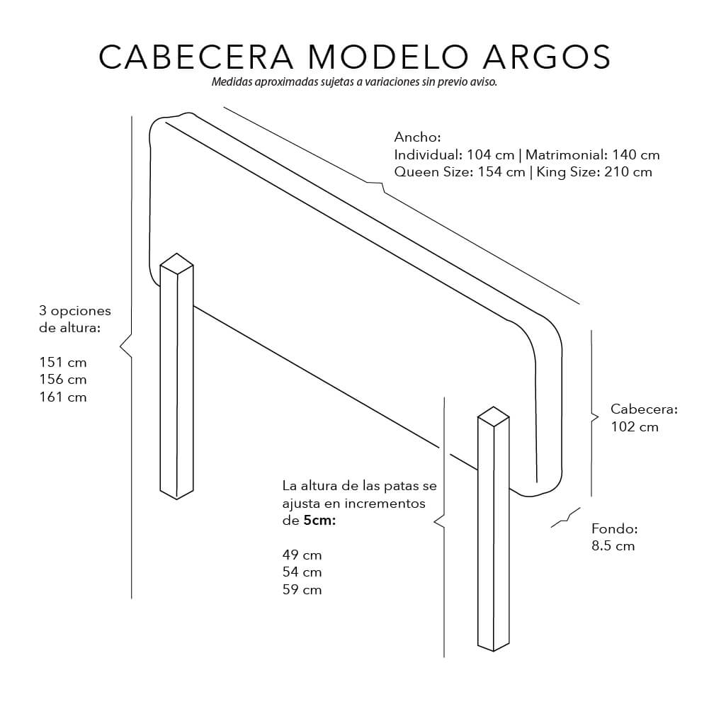 Cabecera Dicasa Argos con Ropa de Cama