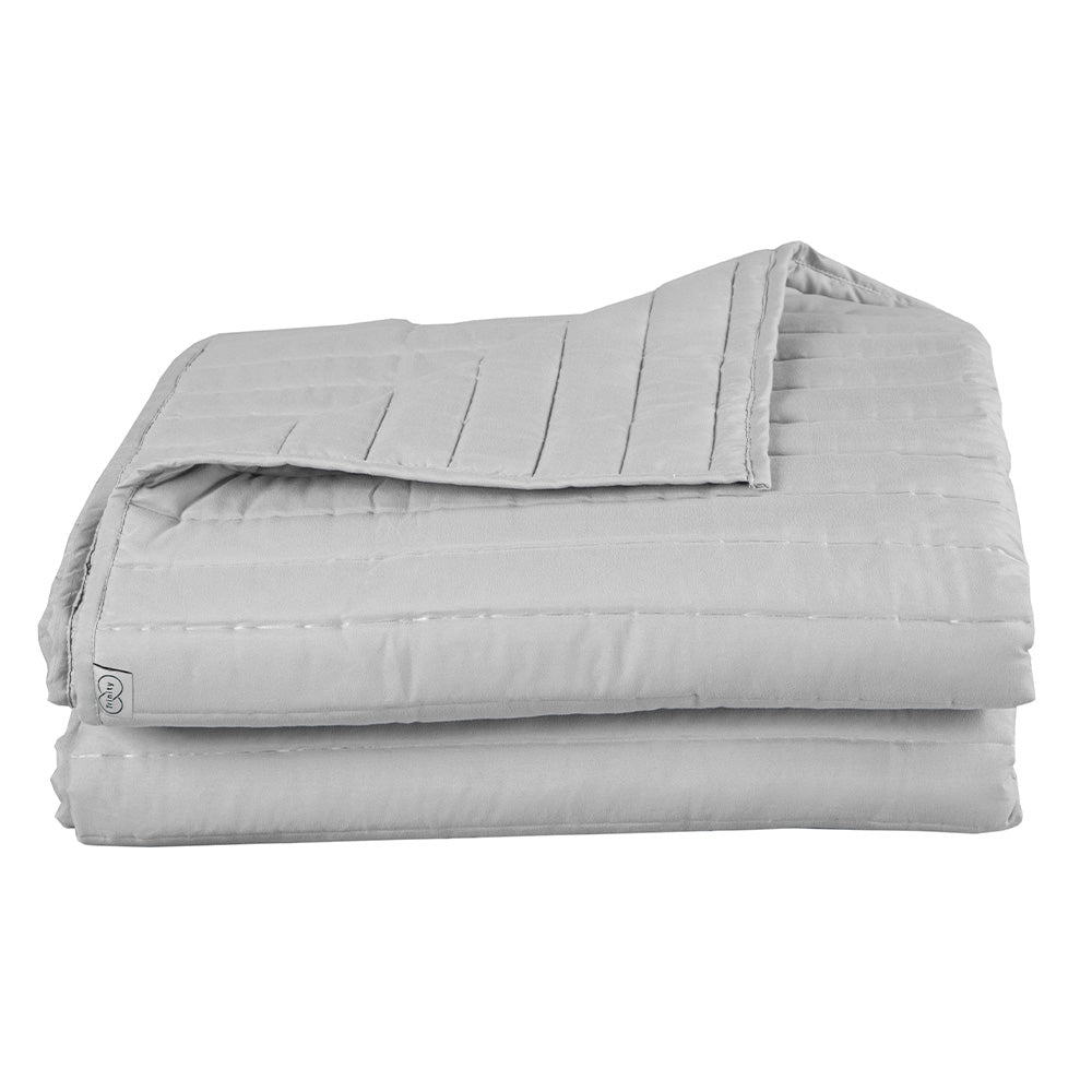 Colcha Trinity Gris Perla con Ropa de Cama