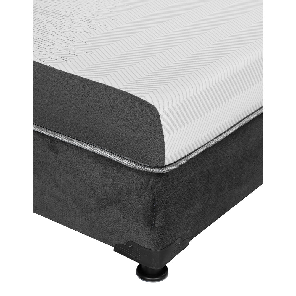Colchón en caja Dicasa InaBox con Box Gris carbón con Ropa de Cama