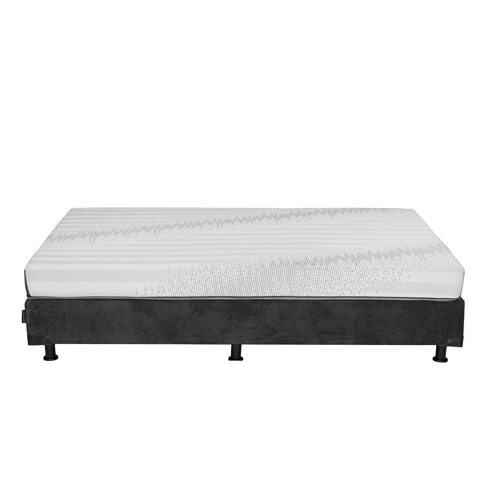 Colchón en caja Dicasa InaBox con Box Gris carbón con Ropa de Cama