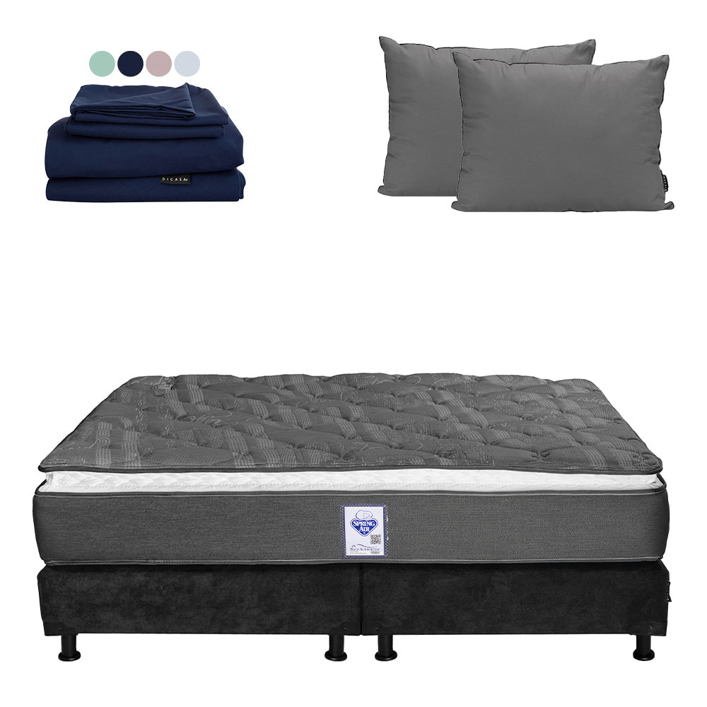 Colchón Dicasa Aries con Box con Ropa de Cama