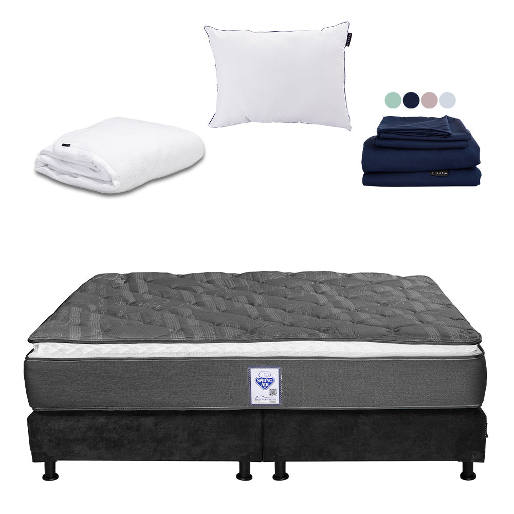 Colchón Dicasa Aries con Box con Ropa de Cama
