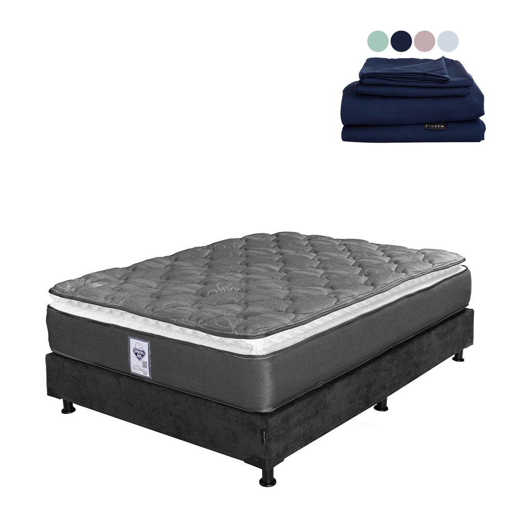 Colchón Dicasa Aries con Box con Ropa de Cama