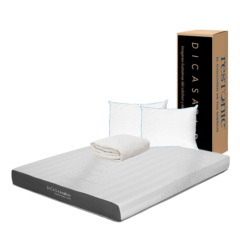Colchón Dicasa InaBox con Ropa de Cama