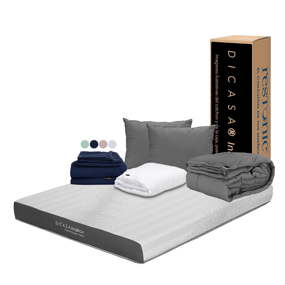 Colchón Dicasa InaBox con Ropa de Cama