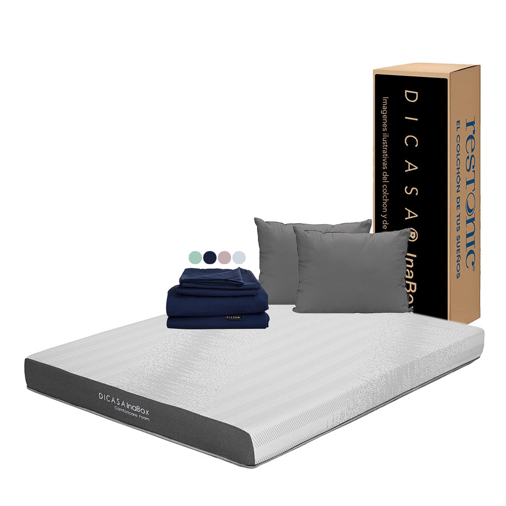 Colchón Dicasa InaBox con Ropa de Cama