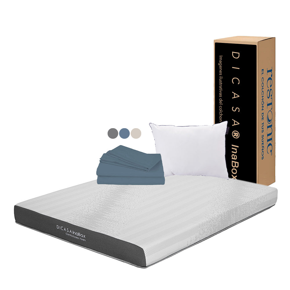 Colchón Dicasa InaBox con Ropa de Cama