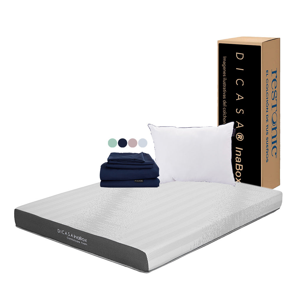 Colchón Dicasa InaBox con Ropa de Cama