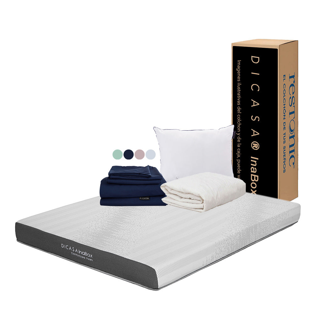 Colchón Dicasa InaBox con Ropa de Cama
