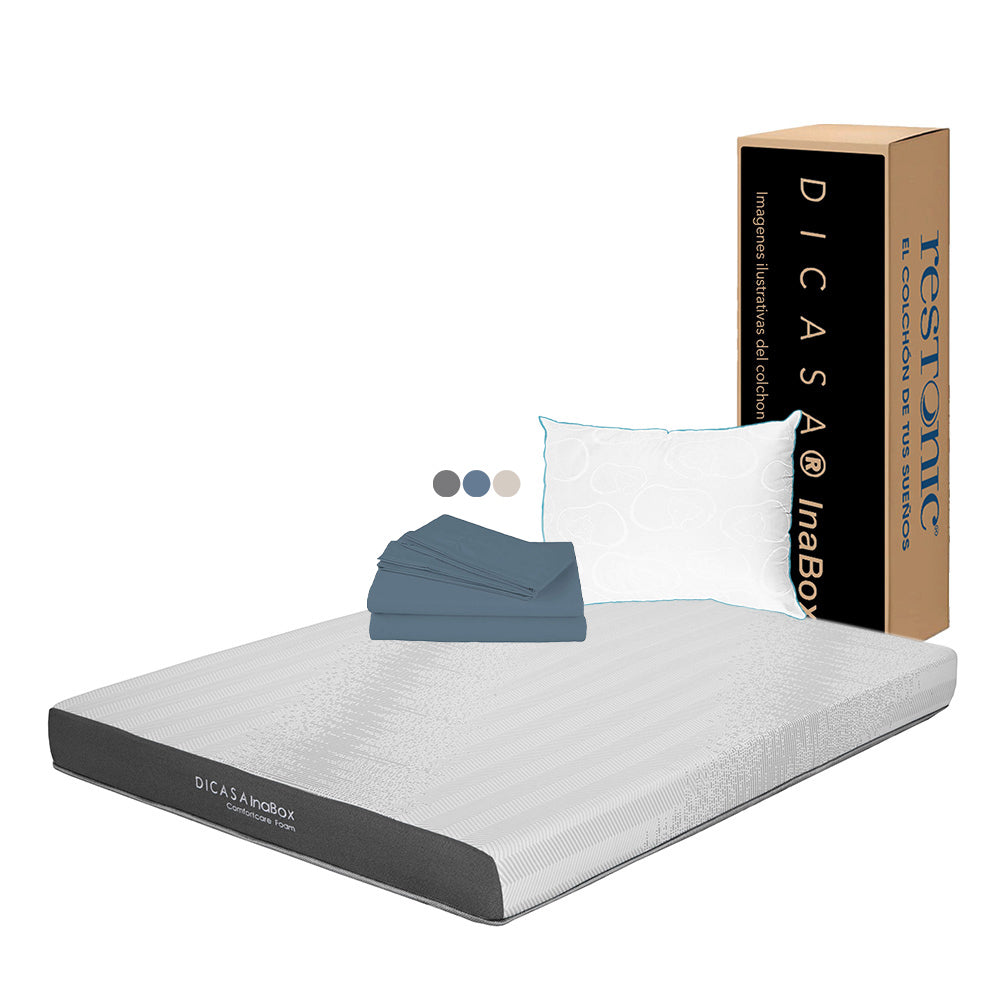 Colchón Dicasa InaBox con Ropa de Cama