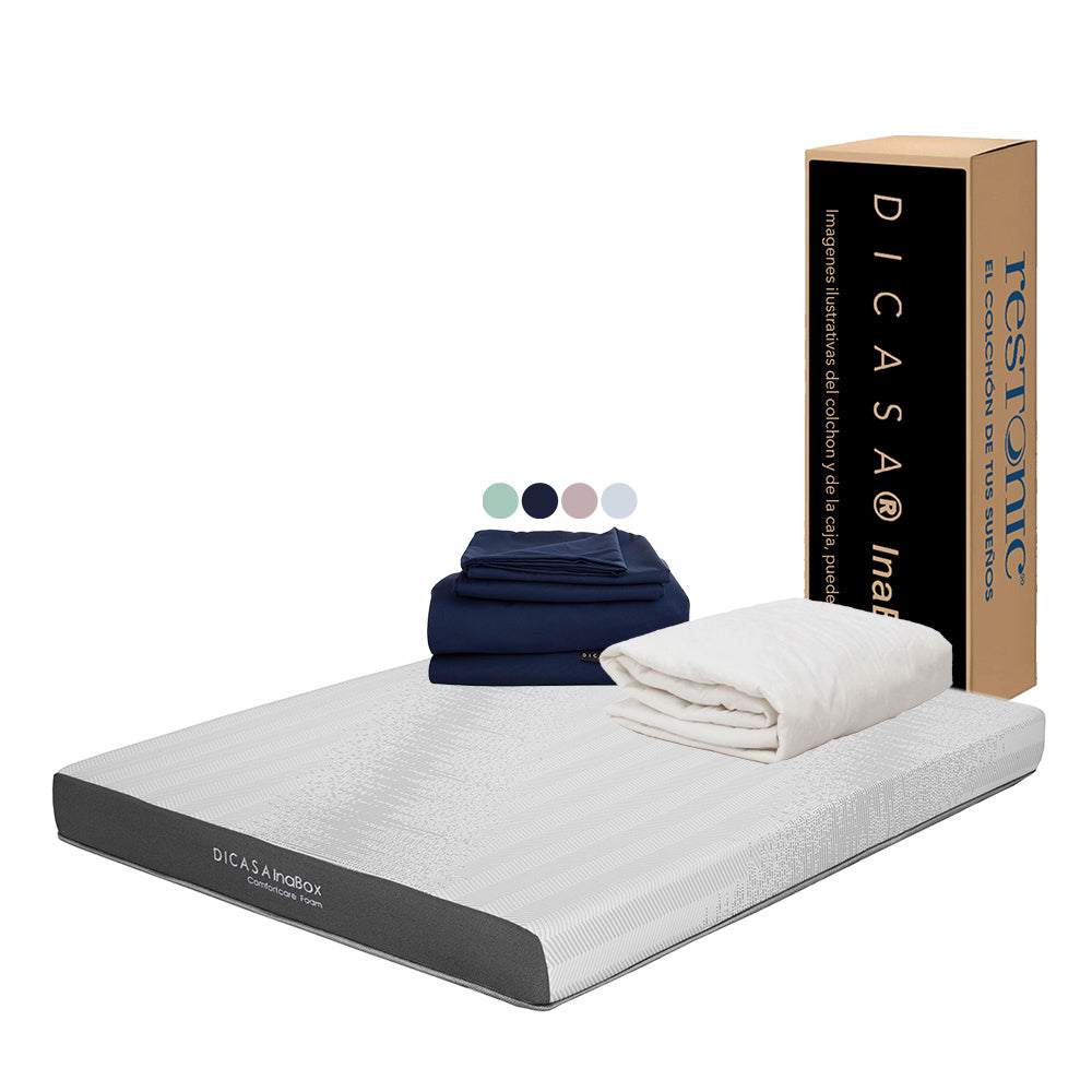 Colchón Dicasa InaBox con Ropa de Cama