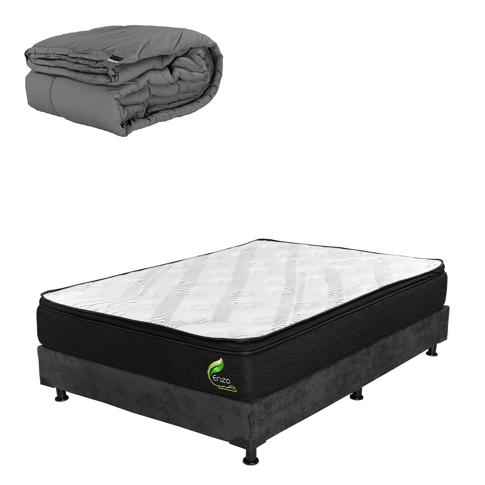 Colchón Dicasa Enzo con Box con Ropa de Cama