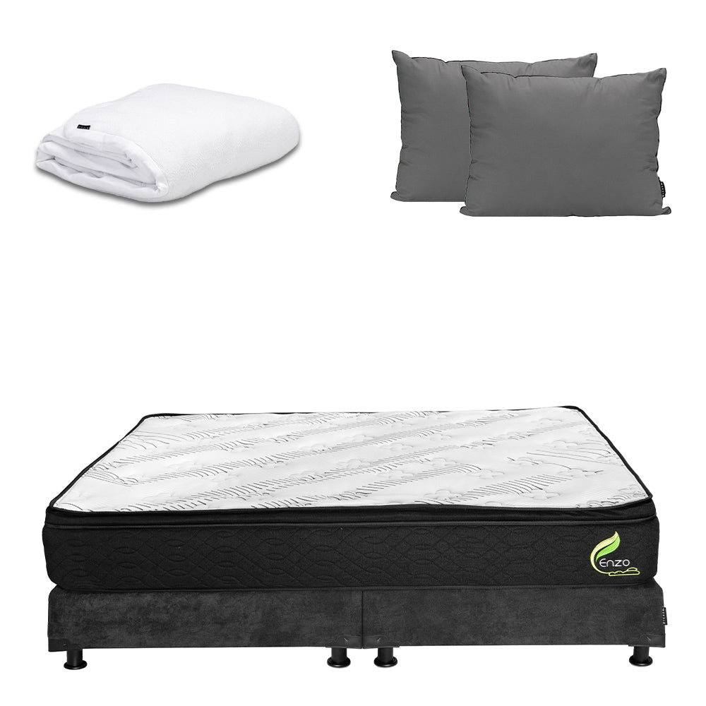 Colchón Dicasa Enzo con Box con Ropa de Cama