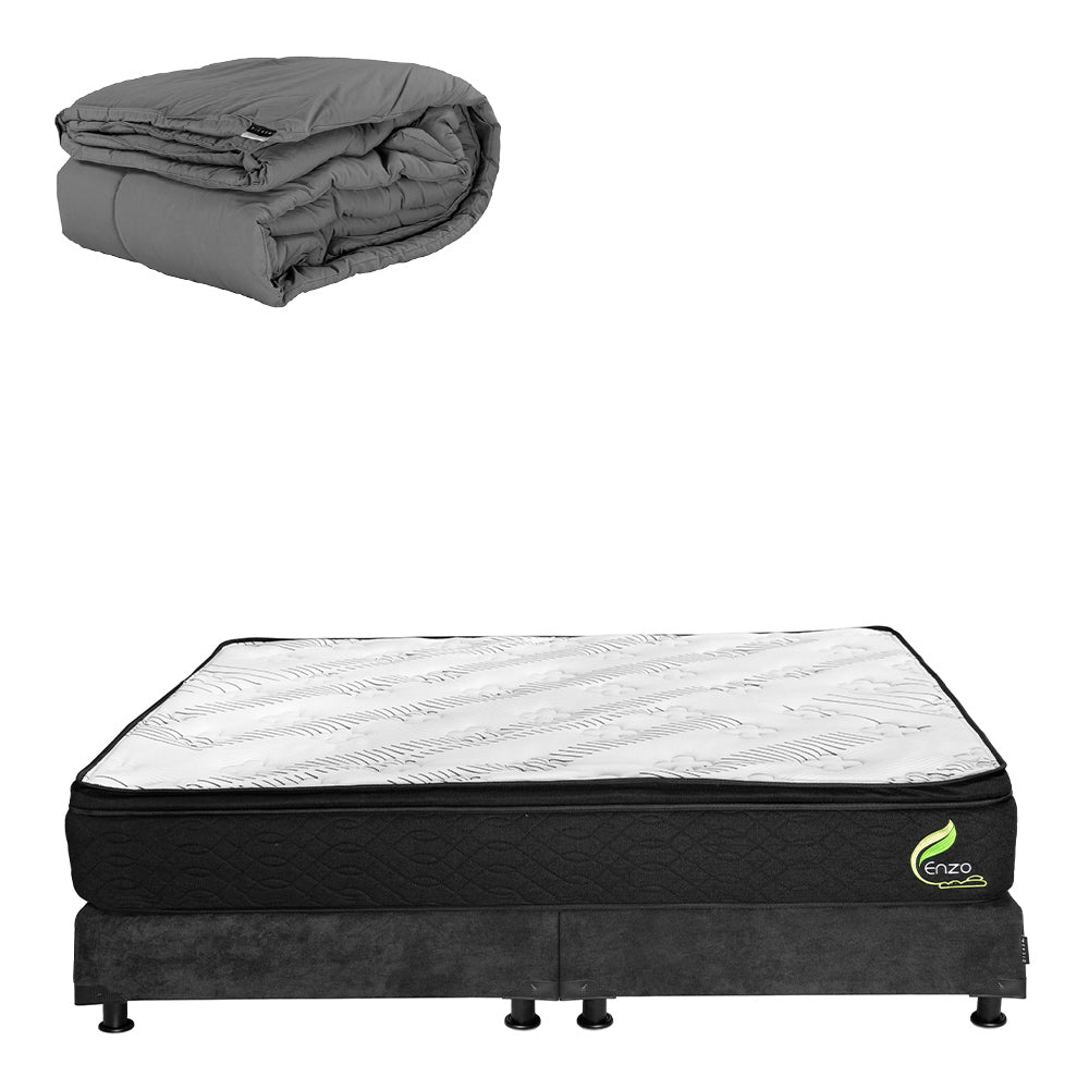 Colchón Dicasa Enzo con Box con Ropa de Cama