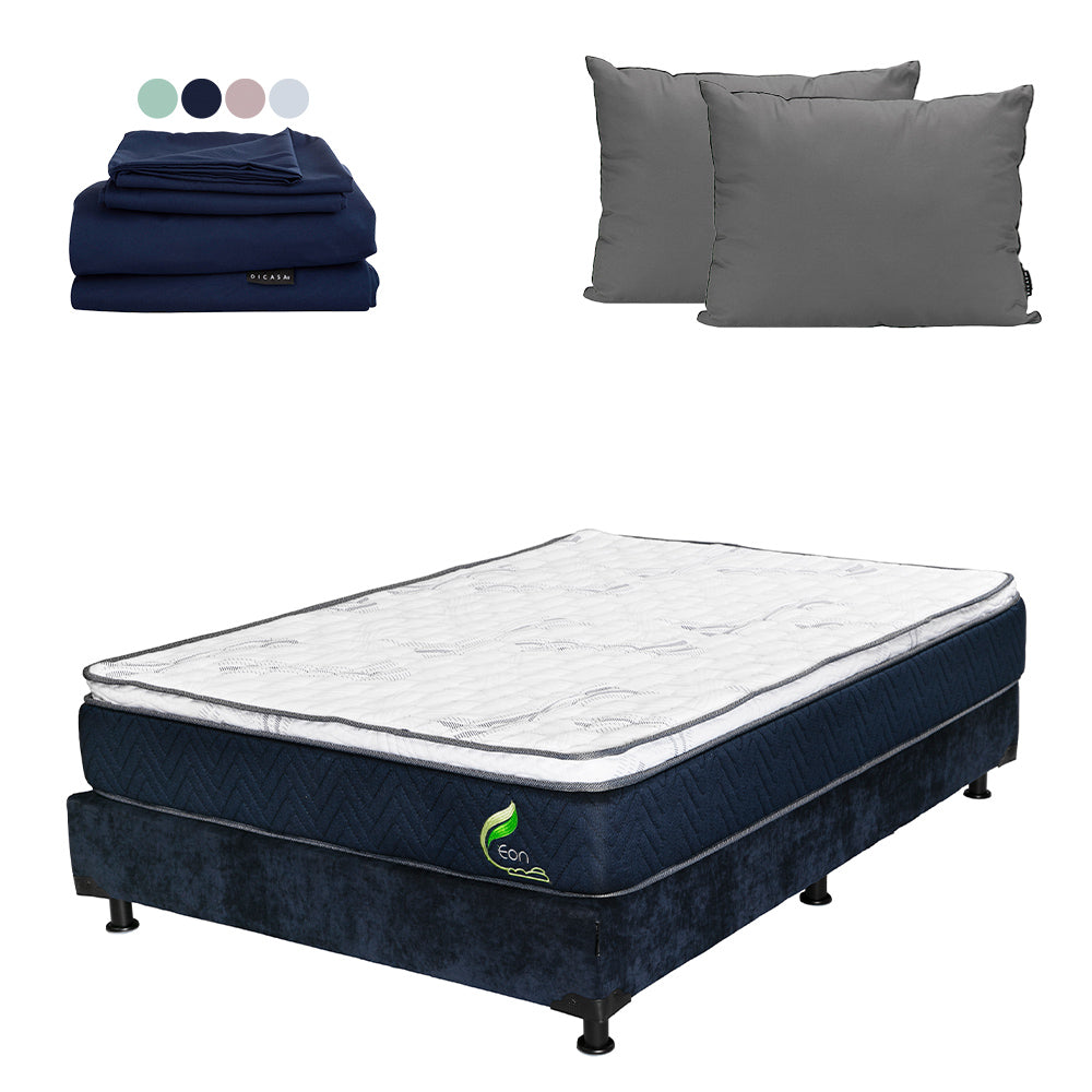 Colchón Dicasa Eon con Box con Ropa de Cama