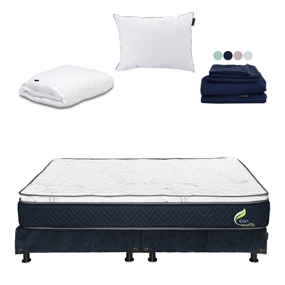Colchón Dicasa Eon con Box con Ropa de Cama