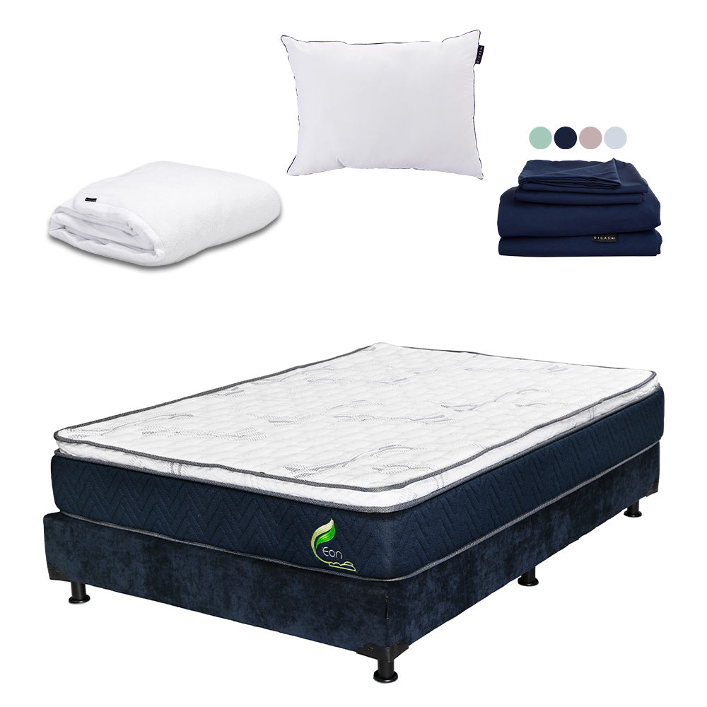 Colchón Dicasa Eon con Box con Ropa de Cama