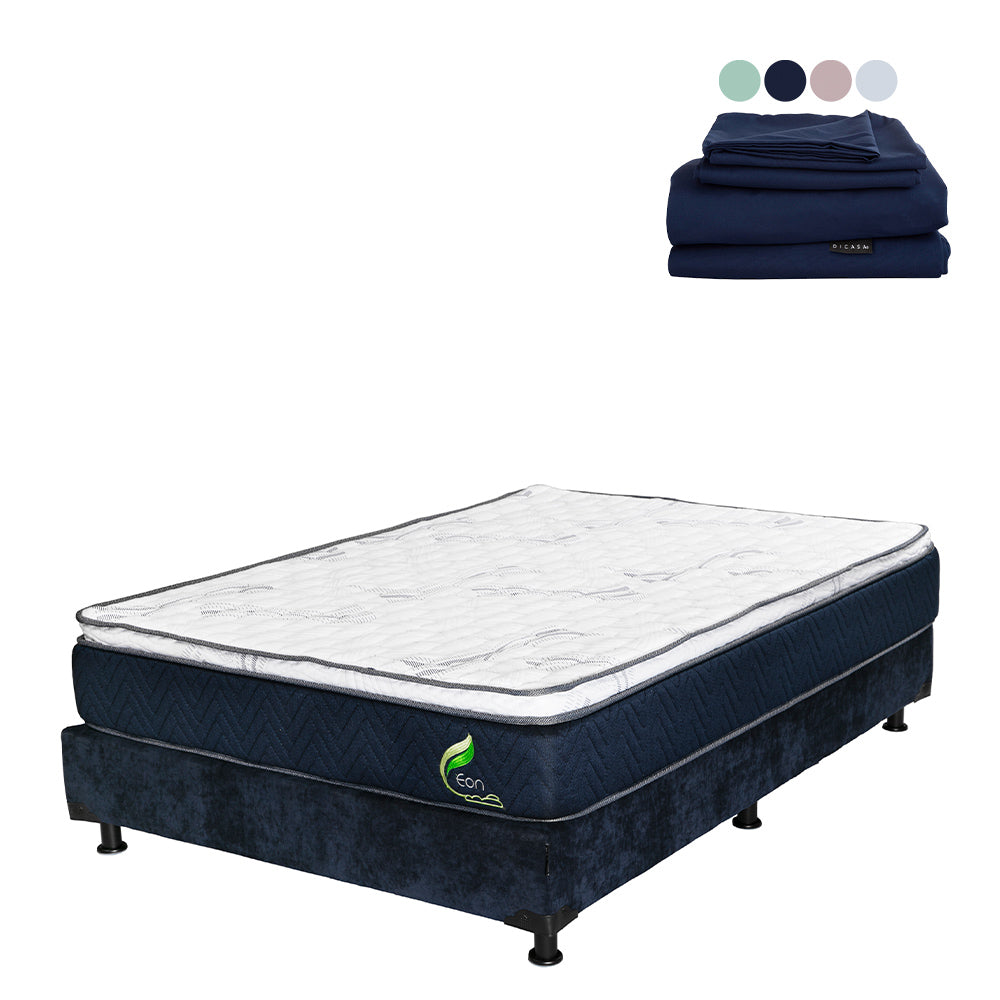 Colchón Dicasa Eon con Box con Ropa de Cama