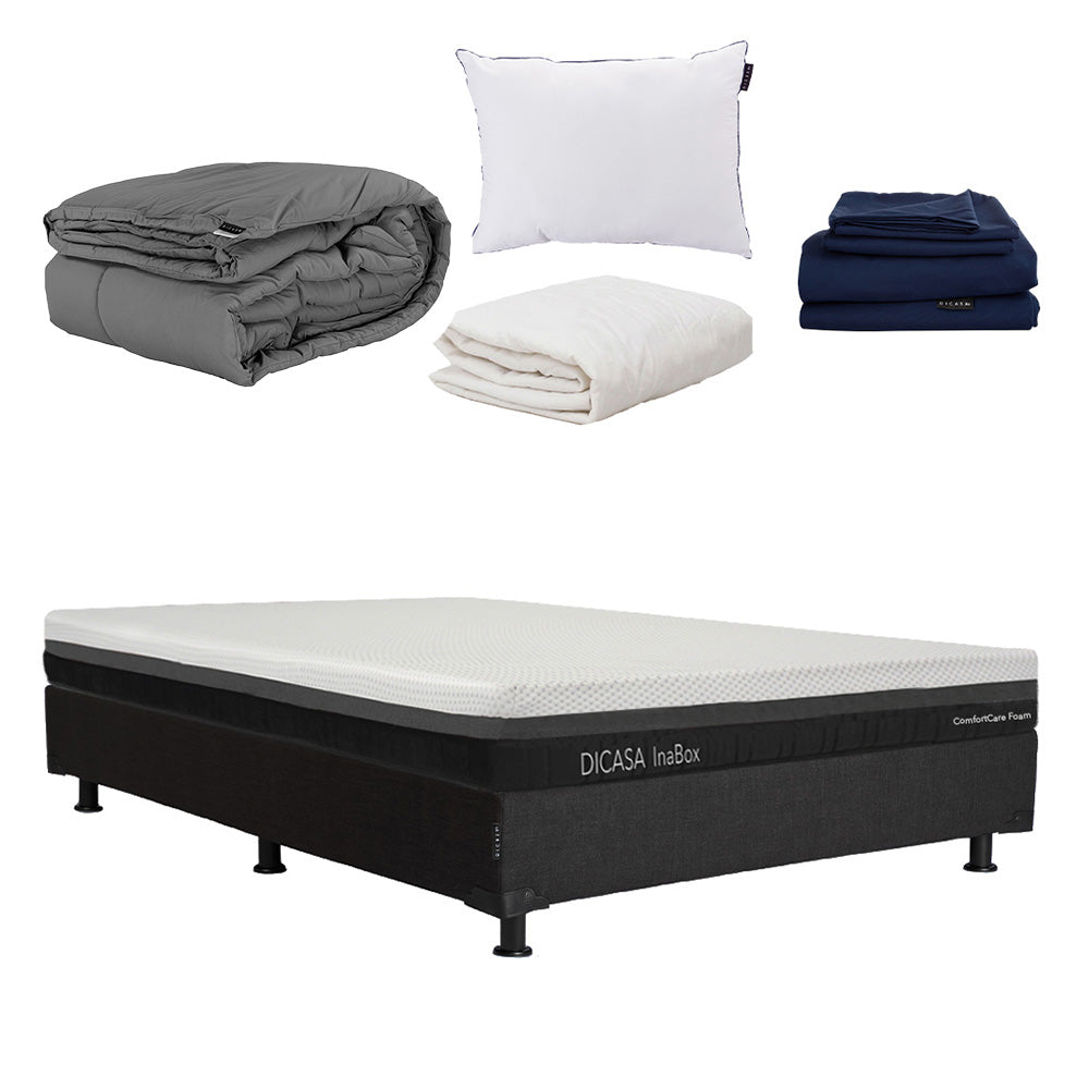 Colchón en caja Dicasa InaBox con Box con Ropa de Cama