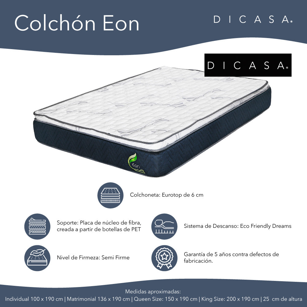 Colchón Dicasa Eon con Ropa de Cama