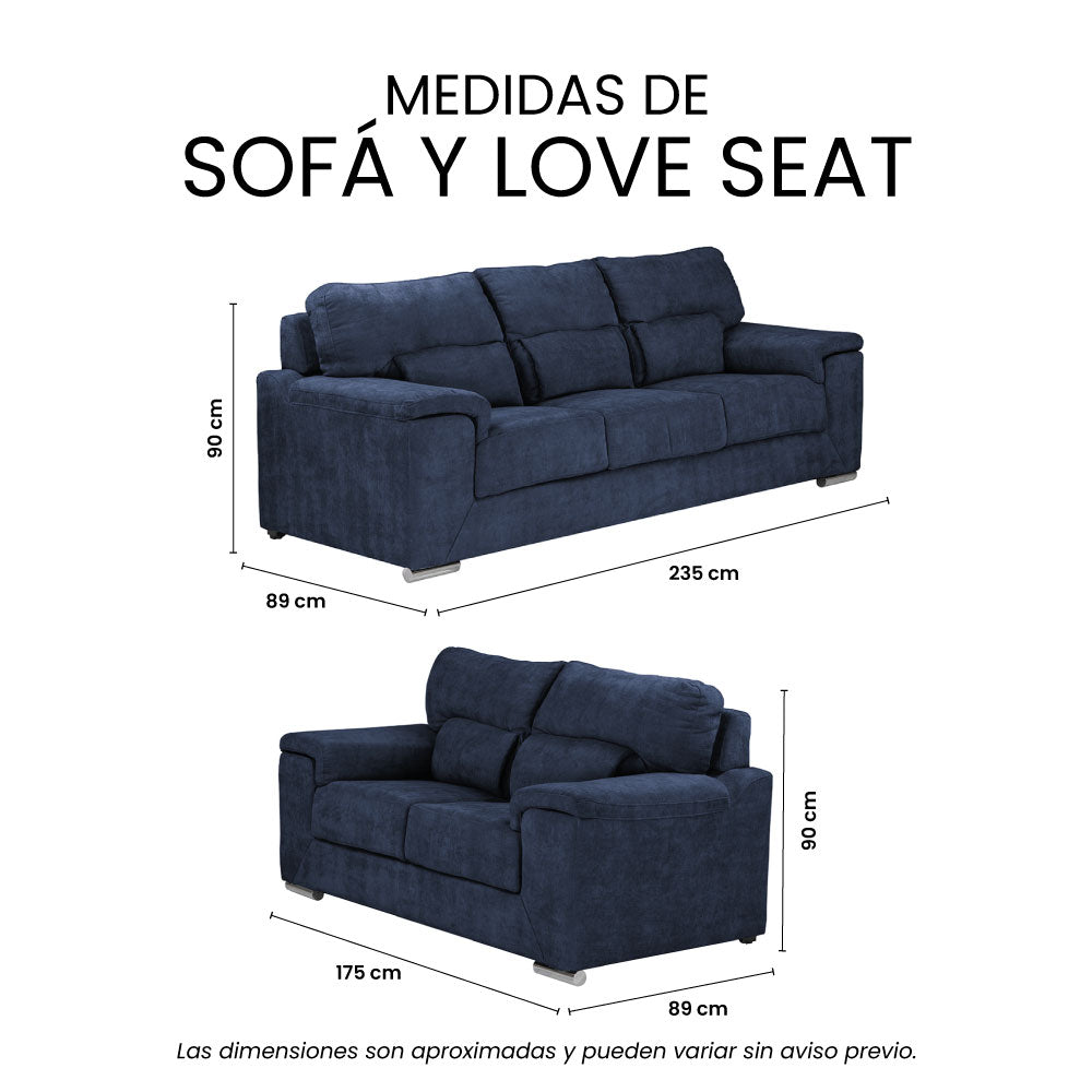 Sala Kaizen Con Sofá y Love Seat