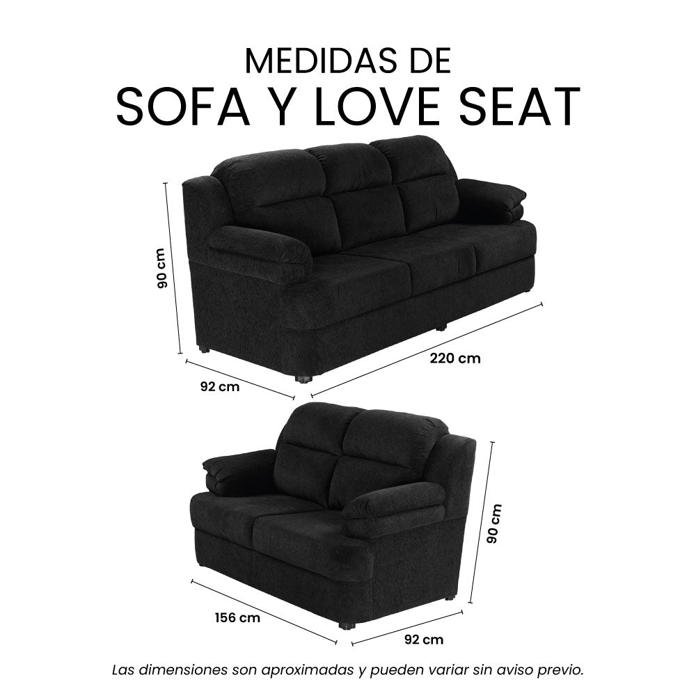 Sala Kendra Con Sofá y Love Seat
