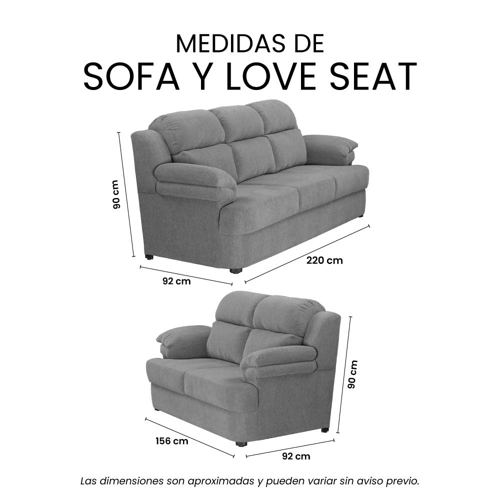 Sala Kendra Con Sofá y Love Seat