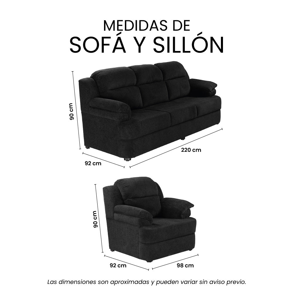 Sala Kendra Con Sofá y Sillón