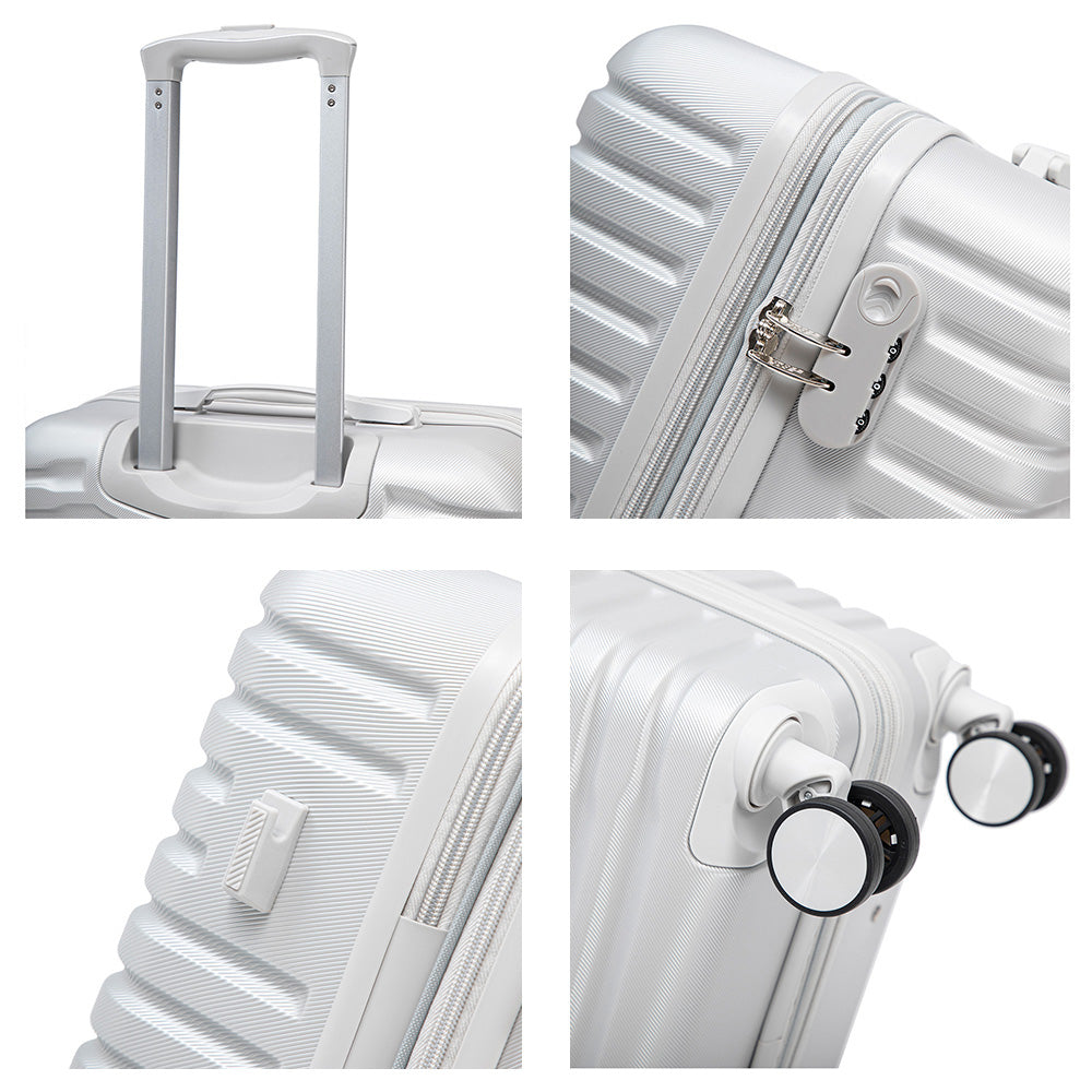 Set de 4 Maletas de Viaje Expandible Nomada | Con Ruedas 360° – Candado con combinación y mango ajustable