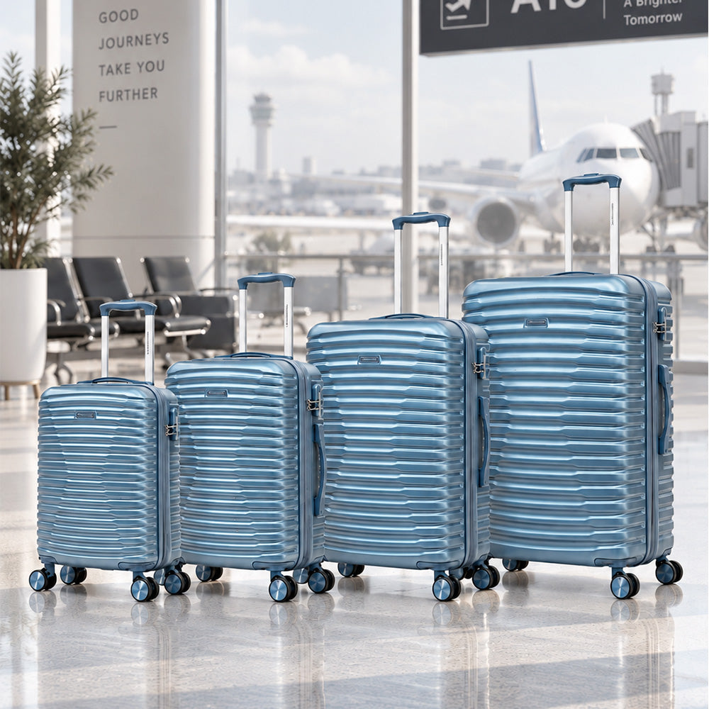 Set de 4 Maletas de Viaje Expandible Nomada | Con Ruedas 360° – Candado con combinación y mango ajustable