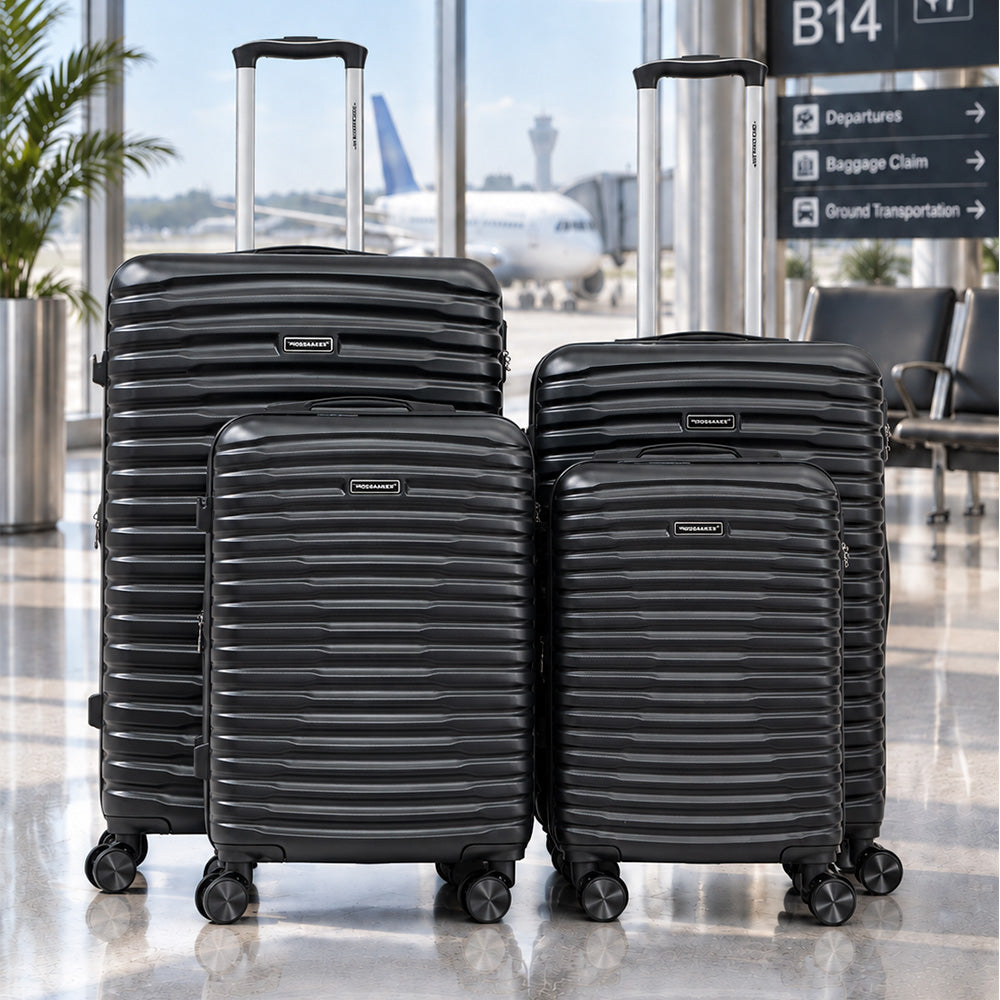 Set de 4 Maletas de Viaje Expandible Nomada | Con Ruedas 360° – Candado con combinación y mango ajustable