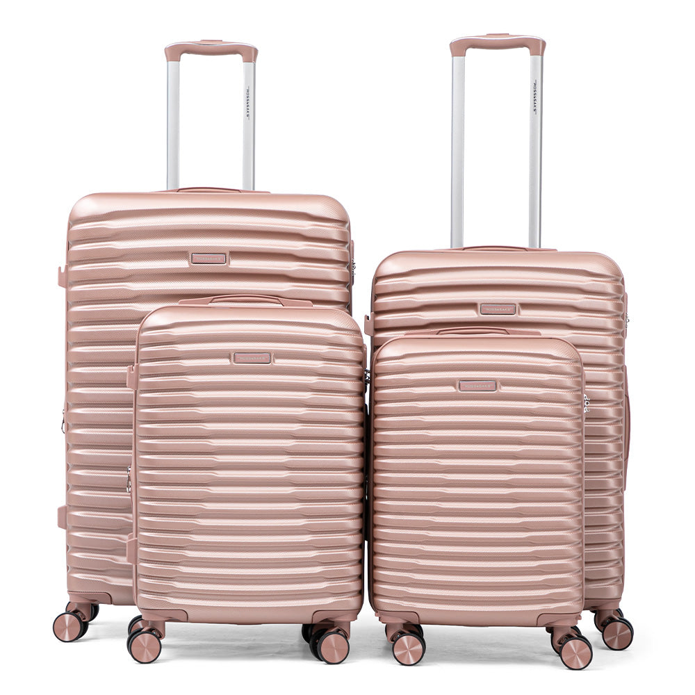 Set de 4 Maletas de Viaje Expandible Nomada | Con Ruedas 360° – Candado con combinación y mango ajustable