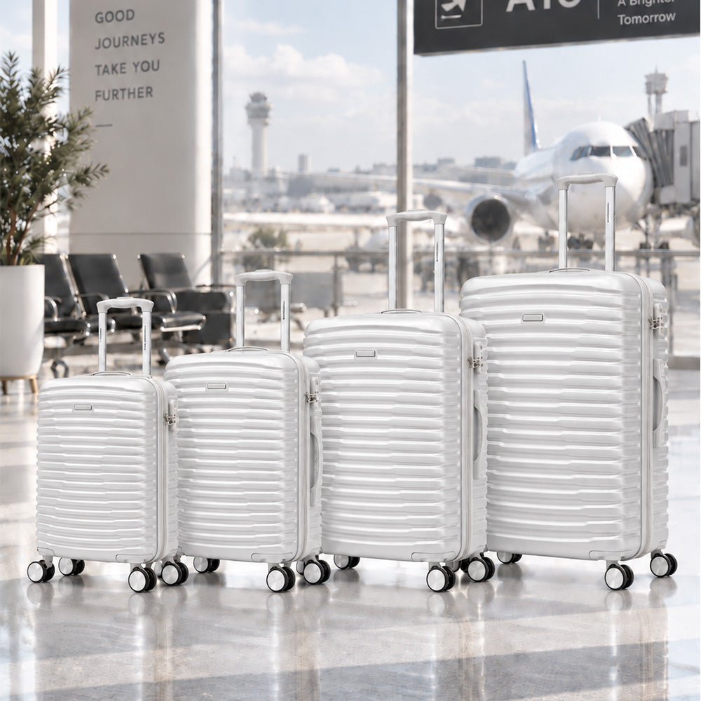 Set de 4 Maletas de Viaje Expandible Nomada | Con Ruedas 360° – Candado con combinación y mango ajustable