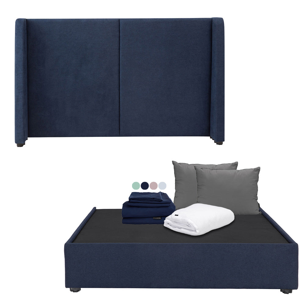 Cabecera Dicasa Milan con Base Cama con Ropa de Cama