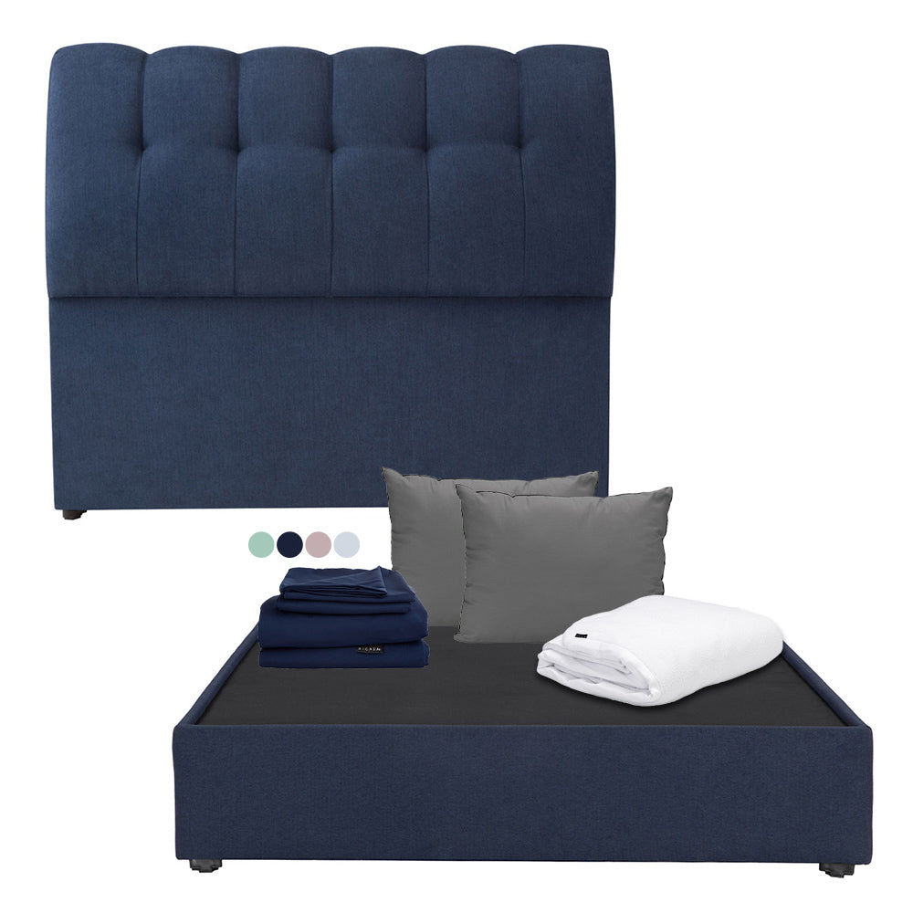 Cabecera Dicasa Nube con Base Cama con Ropa de Cama