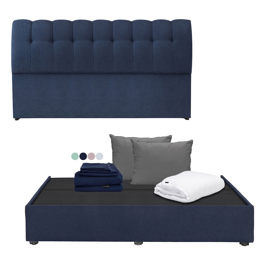 Cabecera Dicasa Nube con Base Cama con Ropa de Cama