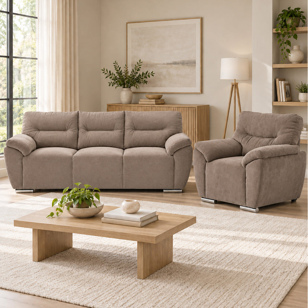 Sala Denver Con Sofá y Sillón