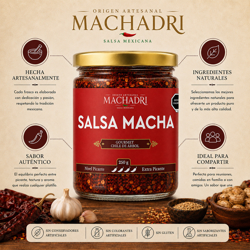 Salsa Machadri Chile de Árbol