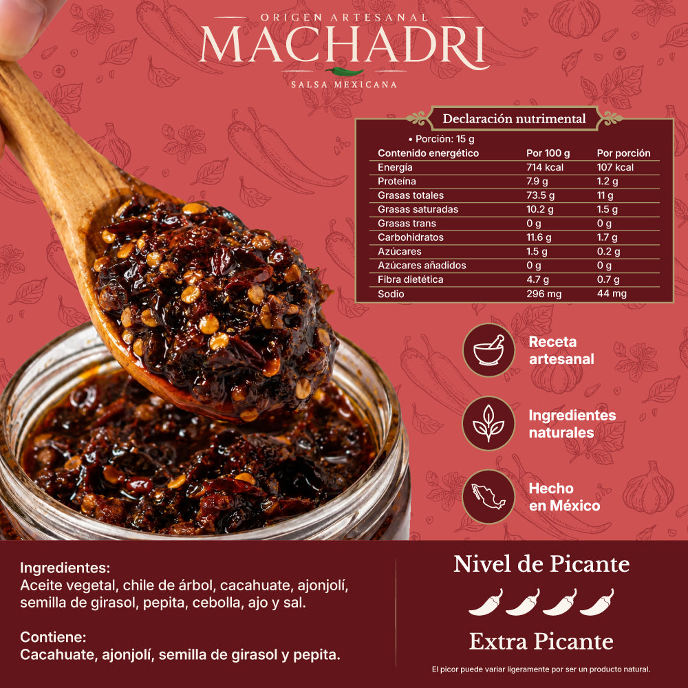 Salsa Machadri Chile de Árbol